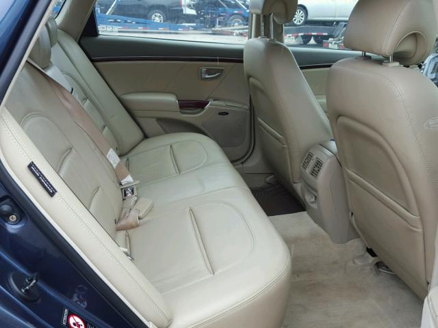 KMHFC46F37A162189 - 2007 HYUNDAI AZERA SE BLUE photo 6