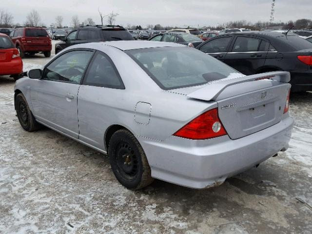 1HGEM22925L801361 - 2005 HONDA CIVIC EX ვერცხლისფერი ფოტო 3