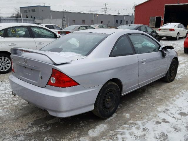 1HGEM22925L801361 - 2005 HONDA CIVIC EX SILVER photo 4