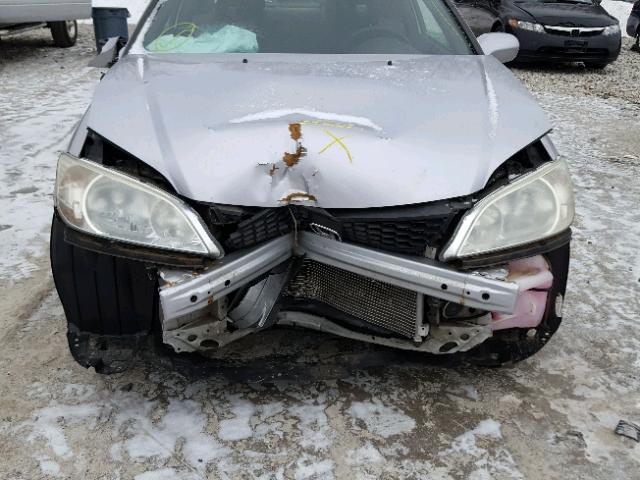 1HGEM22925L801361 - 2005 HONDA CIVIC EX SILVER photo 9