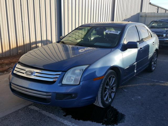 3FAHP07Z79R148216 - 2009 FORD FUSION SE BLUE photo 2