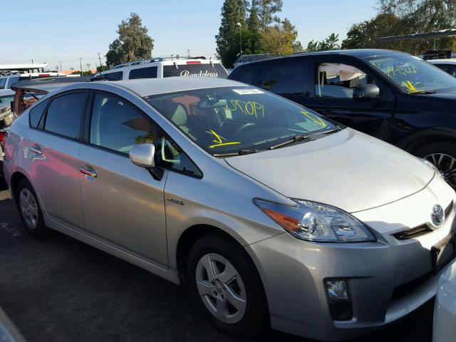 JTDKN3DUXA0244569 - 2010 TOYOTA PRIUS SILVER photo 1