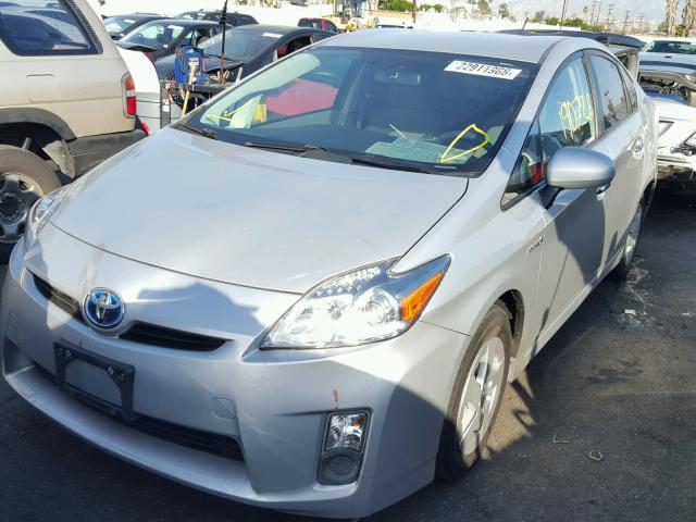 JTDKN3DUXA0244569 - 2010 TOYOTA PRIUS SILVER photo 2