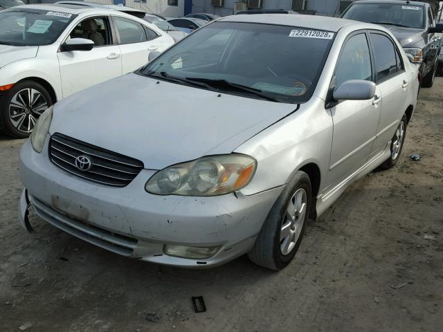 1NXBR32E53Z122791 - 2003 TOYOTA COROLLA CE SILVER photo 2