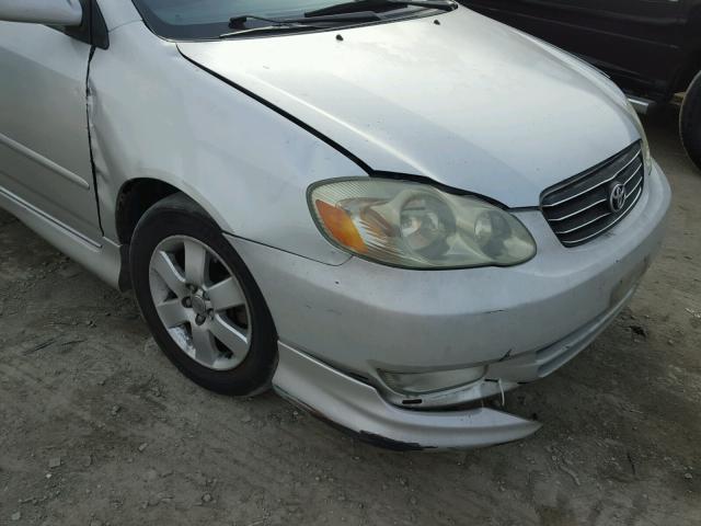 1NXBR32E53Z122791 - 2003 TOYOTA COROLLA CE SILVER photo 9