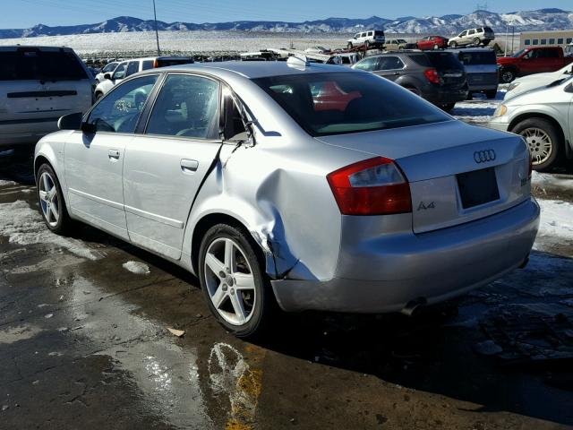 WAULC68E94A143405 - 2004 AUDI A4 1.8T QU SILVER photo 3