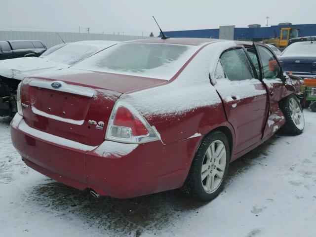 3FAHP02107R135564 - 2007 FORD FUSION SEL RED photo 4