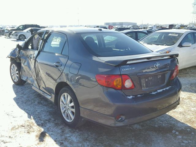 1NXBU4EE4AZ355428 - 2010 TOYOTA COROLLA BA GRAY photo 3