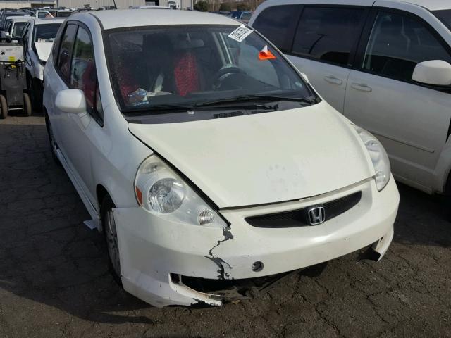 JHMGD386X7S049765 - 2007 HONDA FIT S WHITE photo 1