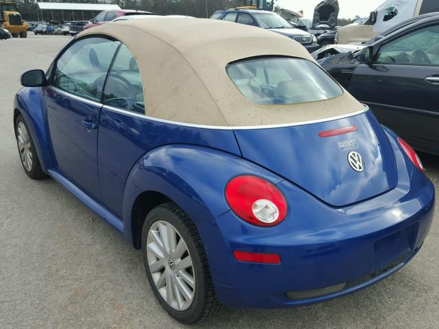 3VWRF31Y48M411970 - 2008 VOLKSWAGEN NEW BEETLE BLUE photo 3