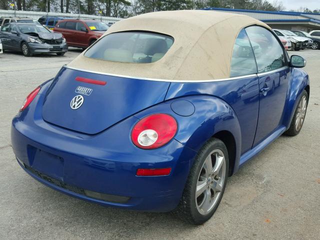 3VWRF31Y48M411970 - 2008 VOLKSWAGEN NEW BEETLE BLUE photo 4