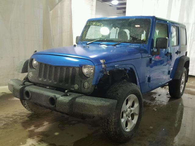 1C4BJWKG0FL715967 - 2015 JEEP WRANGLER U BLUE photo 2