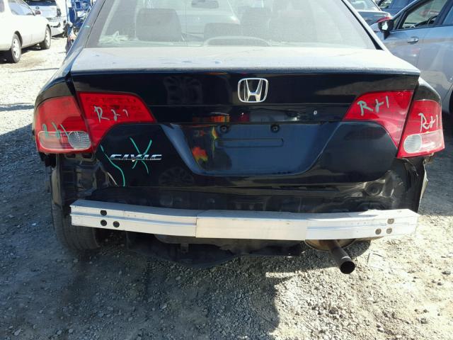 1HGFA16817L064228 - 2007 HONDA CIVIC EX BLACK photo 9