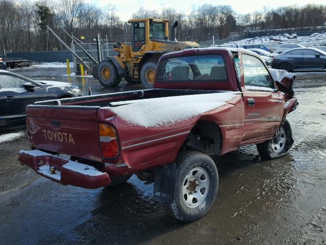 4TAPM62N6TZ134215 - 1996 TOYOTA TACOMA RED photo 4