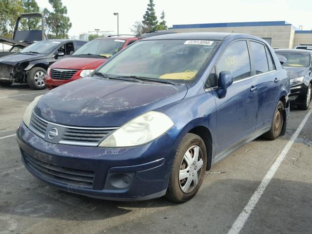 3N1BC11EX8L352651 - 2008 NISSAN VERSA S BLUE photo 2