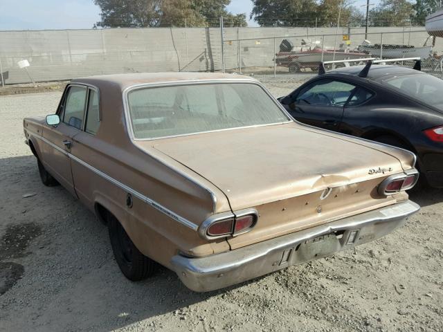 LH21D65170094 - 1966 DODGE DART TAN photo 3