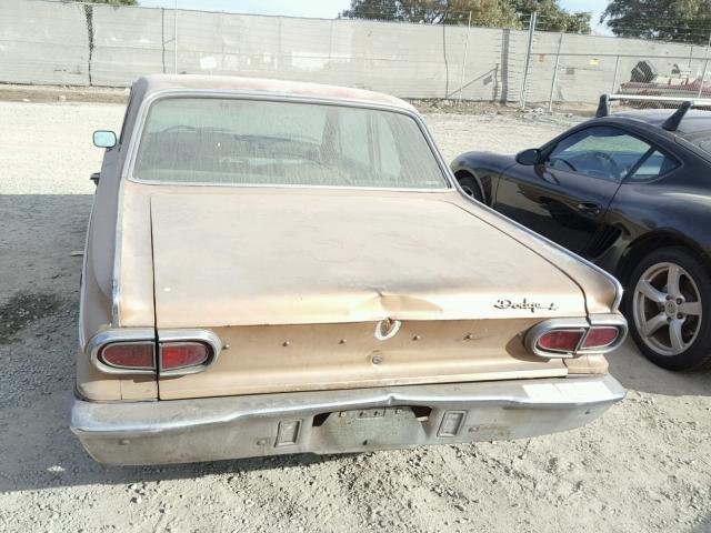 LH21D65170094 - 1966 DODGE DART TAN photo 9