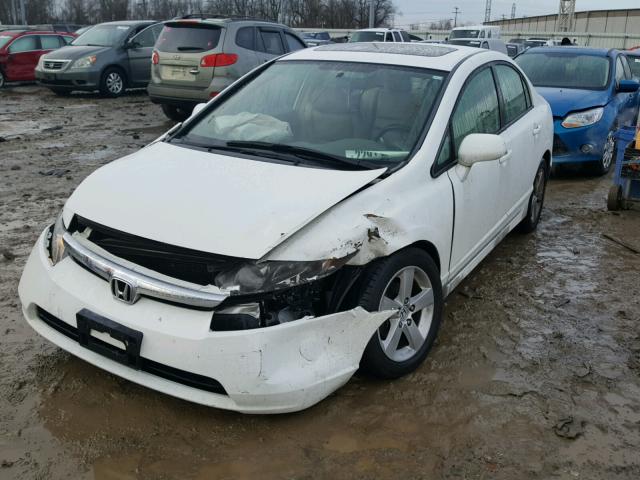 2HGFA16998H530236 - 2008 HONDA CIVIC EXL WHITE photo 2