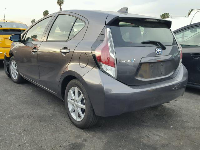 JTDKDTB35F1091114 - 2015 TOYOTA PRIUS C CHARCOAL photo 3