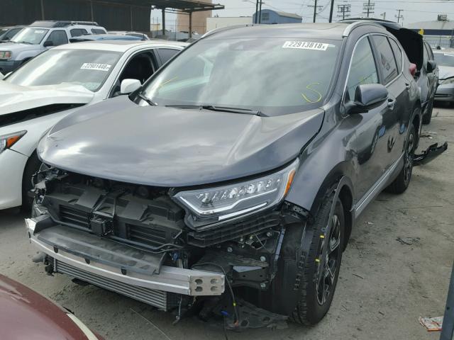 2HKRW1H95HH512043 - 2017 HONDA CR-V TOURI GRAY photo 2