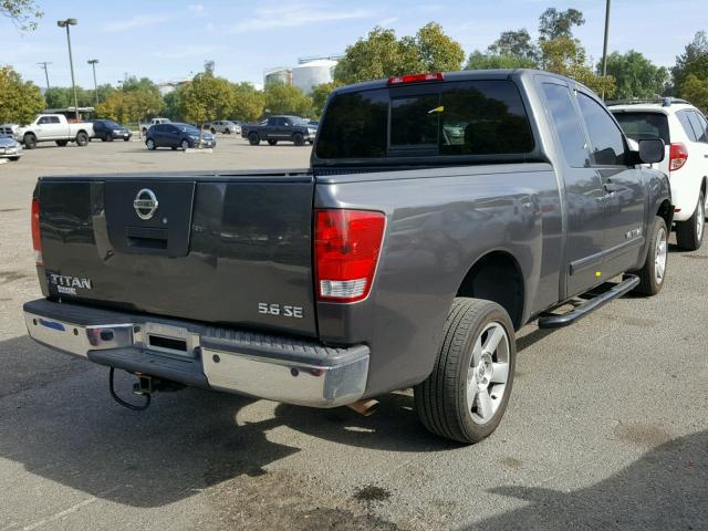 1N6AA06A78N330120 - 2008 NISSAN TITAN XE GRAY photo 4