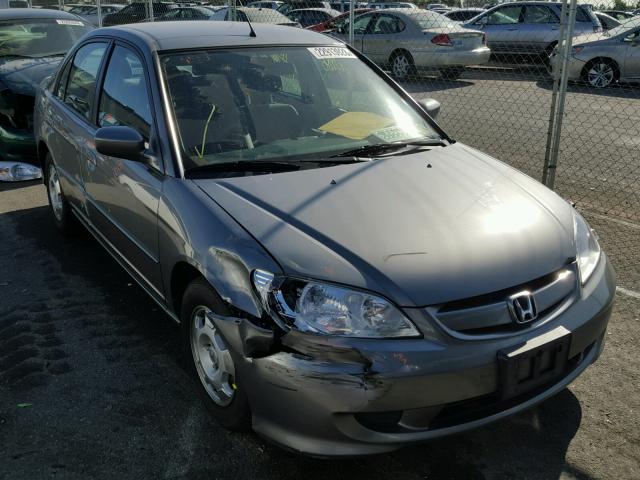 JHMES96625S021801 - 2005 HONDA CIVIC HYBR GRAY photo 1