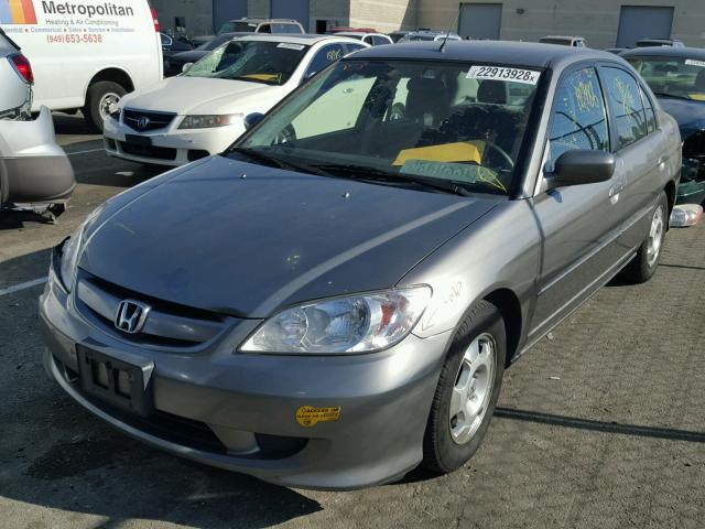 JHMES96625S021801 - 2005 HONDA CIVIC HYBR GRAY photo 2