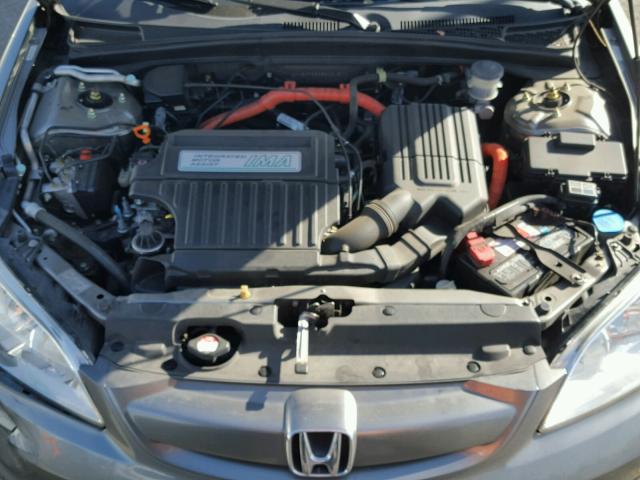 JHMES96625S021801 - 2005 HONDA CIVIC HYBR GRAY photo 7