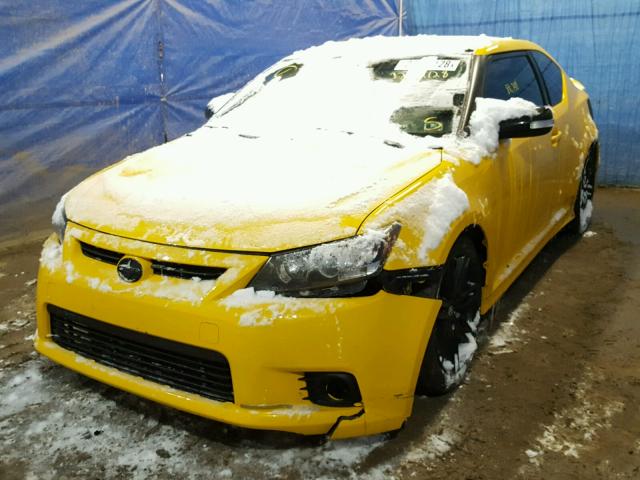 JTKJF5C78C3024700 - 2012 TOYOTA SCION TC YELLOW photo 2