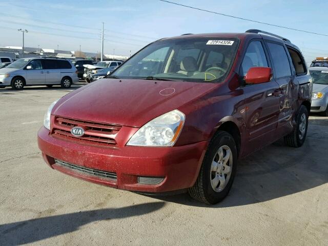 KNDMB233396318296 - 2009 KIA SEDONA EX RED photo 2