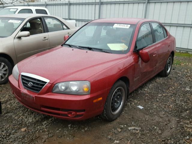 KMHDN46D95U115910 - 2005 HYUNDAI ELANTRA GL RED photo 2