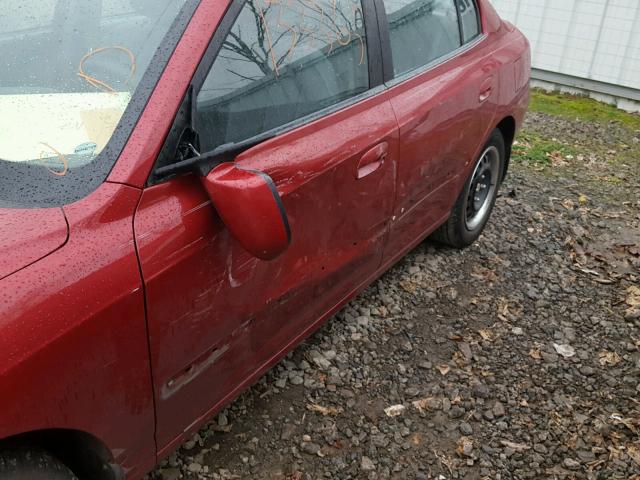 KMHDN46D95U115910 - 2005 HYUNDAI ELANTRA GL RED photo 9