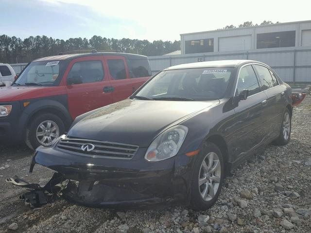 JNKCV51F15M314429 - 2005 INFINITI G35 BLACK photo 2