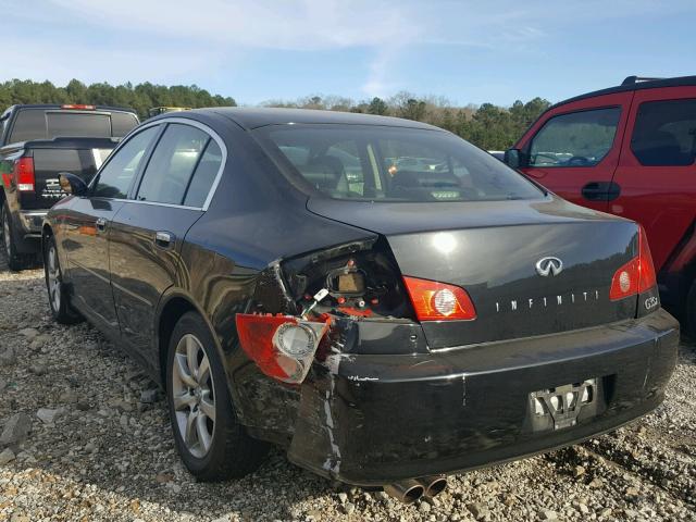 JNKCV51F15M314429 - 2005 INFINITI G35 BLACK photo 3