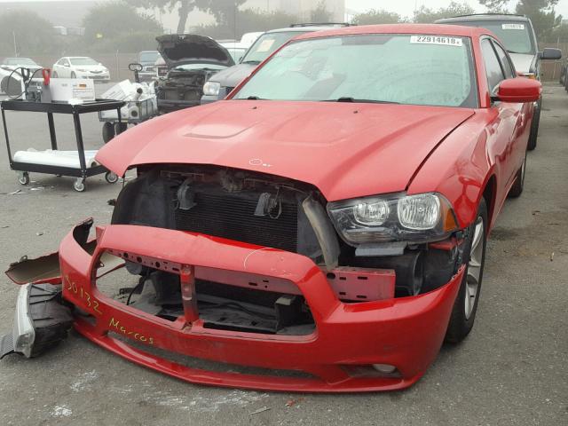 2C3CDXBG8CH146736 - 2012 DODGE CHARGER SE RED photo 2