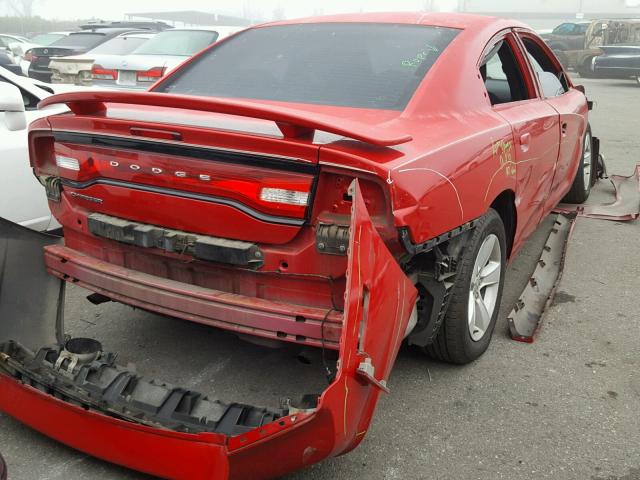 2C3CDXBG8CH146736 - 2012 DODGE CHARGER SE RED photo 4