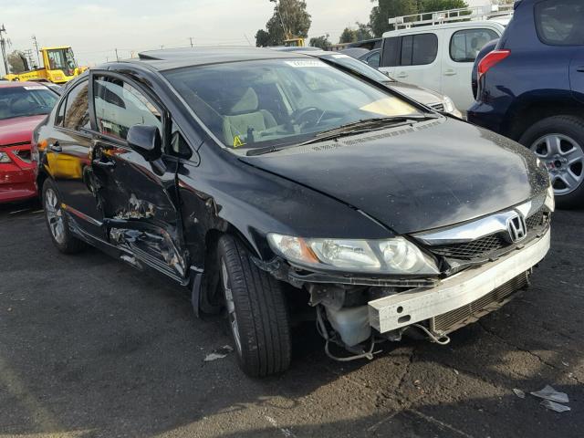 2HGFA16879H320579 - 2009 HONDA CIVIC EX BLACK photo 1