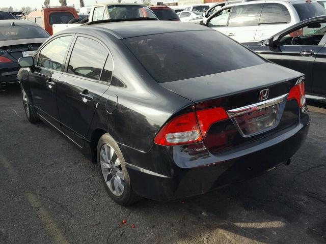 2HGFA16879H320579 - 2009 HONDA CIVIC EX შავი ფოტო 3
