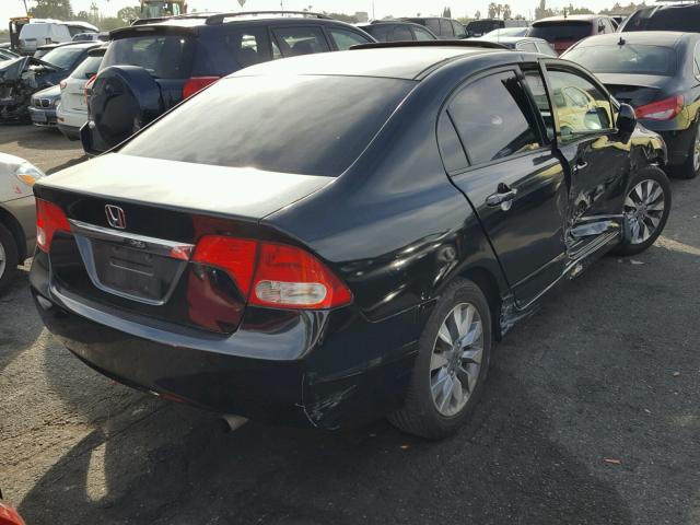 2HGFA16879H320579 - 2009 HONDA CIVIC EX შავი ფოტო 4