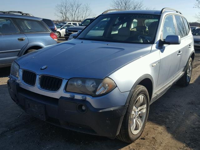 WBXPA93425WD03712 - 2005 BMW X3 3.0I BLUE photo 2