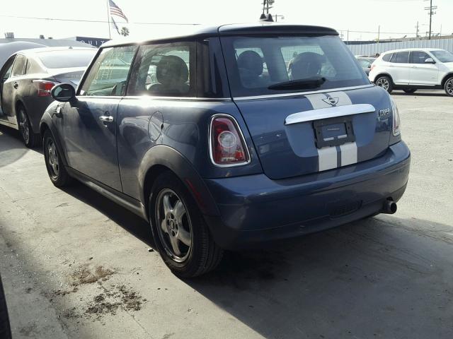 WMWMF33599TW77906 - 2009 MINI COOPER BLUE photo 3