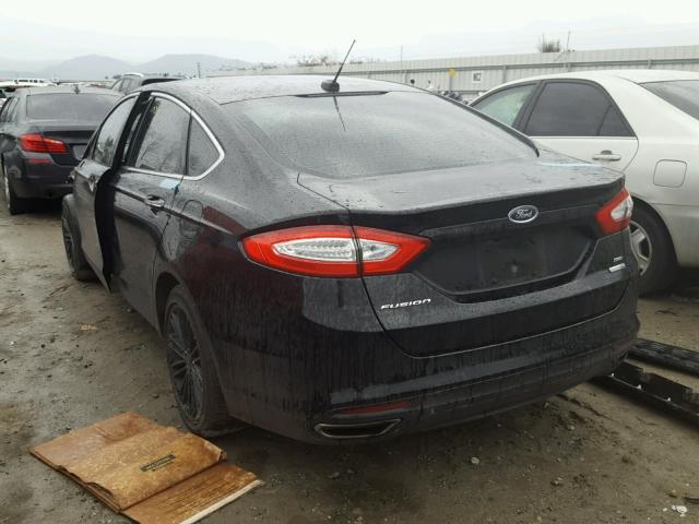 3FA6P0T95GR116438 - 2016 FORD FUSION SE BLACK photo 3