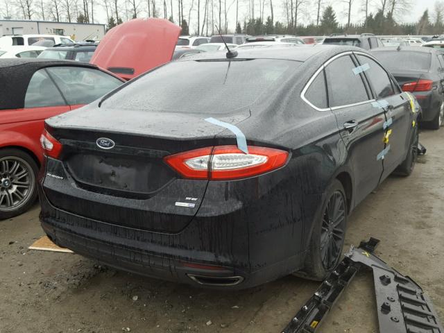 3FA6P0T95GR116438 - 2016 FORD FUSION SE BLACK photo 4