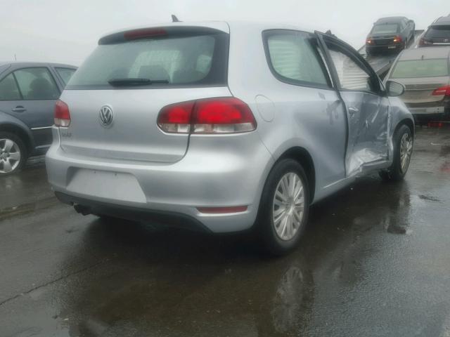 WVWBB7AJ3DW126455 - 2013 VOLKSWAGEN GOLF SILVER photo 4