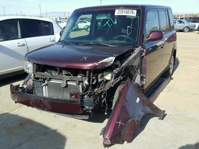 JTLKT324X40155635 - 2004 TOYOTA SCION XB BURGUNDY photo 2