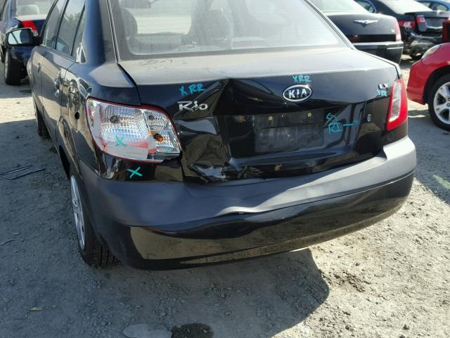 KNADE223796573426 - 2009 KIA RIO BASE BLACK photo 9