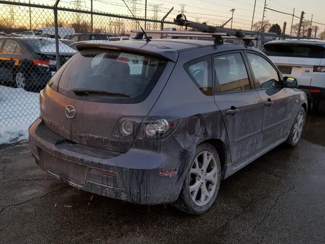 JM1BK343081862584 - 2008 MAZDA 3 HATCHBAC GRAY photo 4