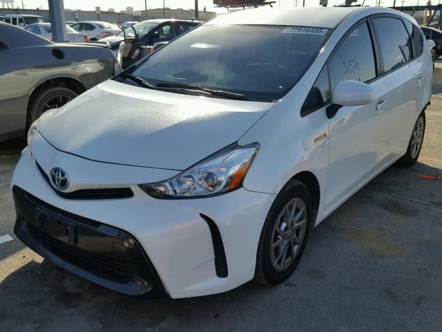 JTDZN3EU2FJ032229 - 2015 TOYOTA PRIUS V WHITE photo 2