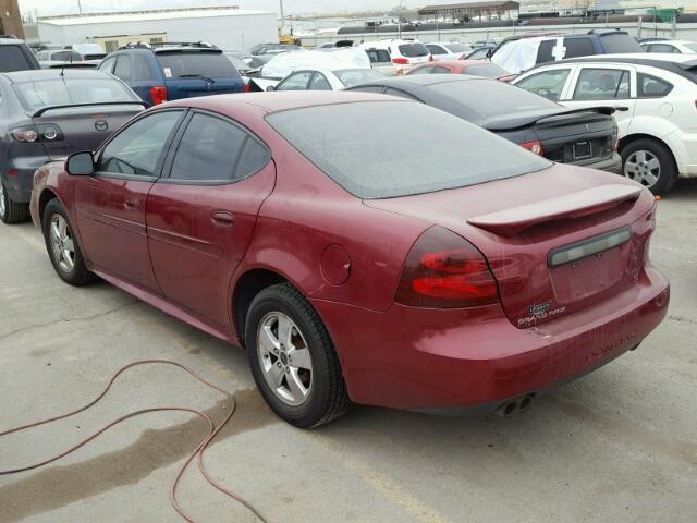 2G2WS522551171522 - 2005 PONTIAC GRAND PRIX RED photo 3