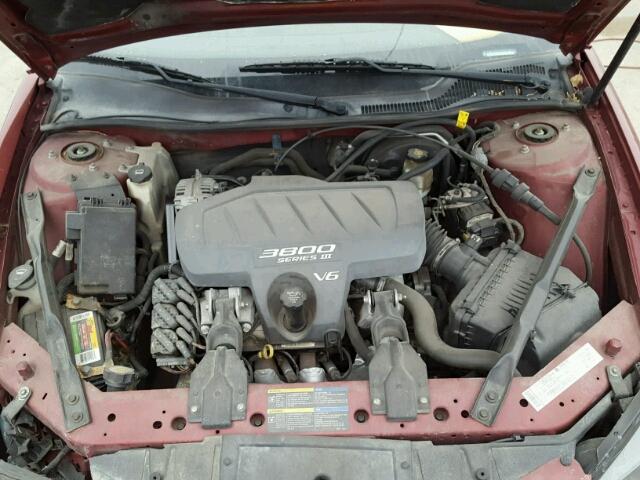 2G2WS522551171522 - 2005 PONTIAC GRAND PRIX RED photo 7